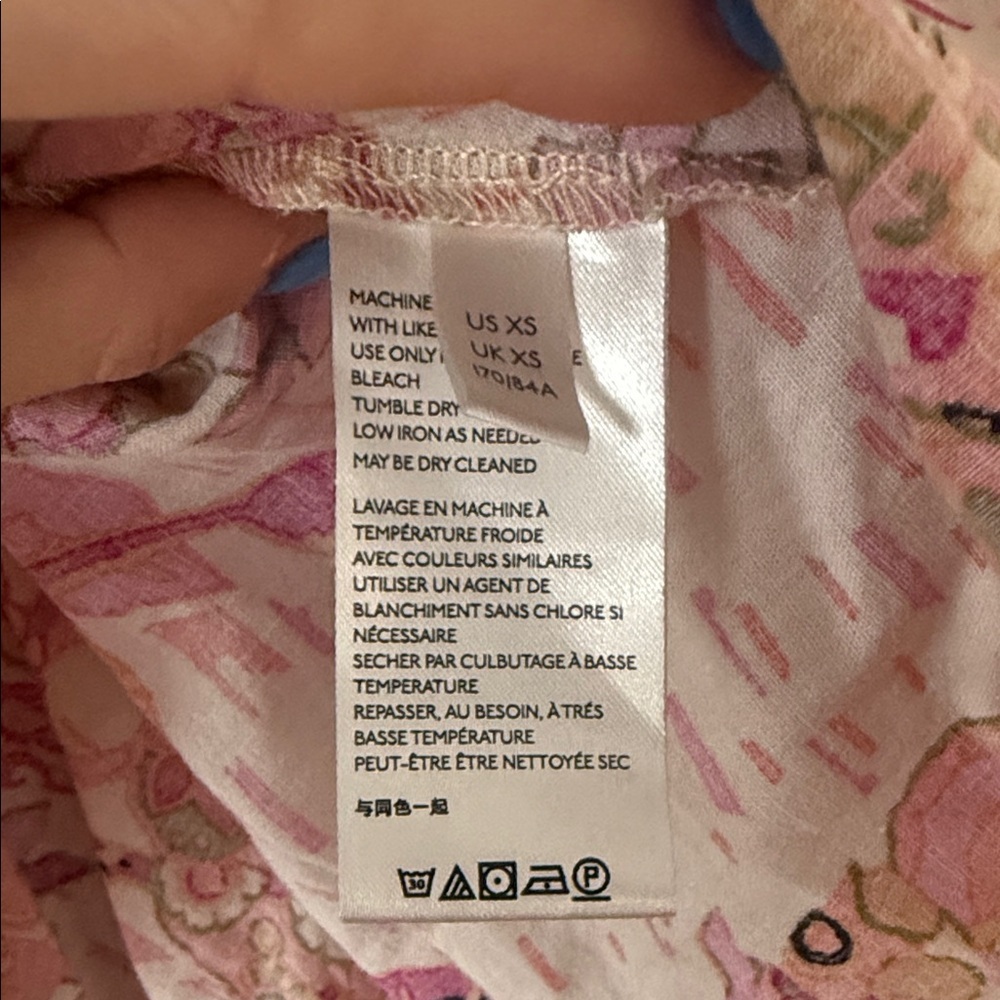 Free People Floral Ruffle Hem Sleeveless Tunic - Pink Multi - Picture 4 of 9